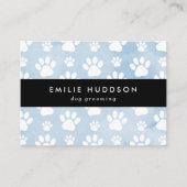 Patroon van poten, tandbaars, tandproever, tandpro visitekaartje (Voorkant)