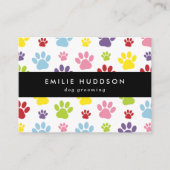 Patroon van poten, tandbaars, tandproever, tandpro visitekaartje (Voorkant)