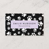 Patroon van poten, tandbaars, tandproever, tandpro visitekaartje (Voorkant)