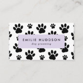 Patroon van poten, tandbaars, tandproever, tandpro visitekaartje (Voorkant)