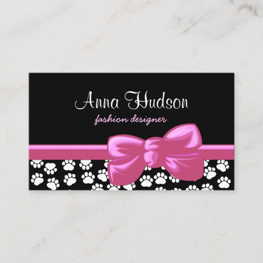 Patroon van poten, tandbaars, tandproever, tandpro visitekaartje (Voorkant)