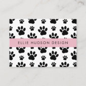 Patroon van poten, tandbaars, tandproever, tandpro visitekaartje (Voorkant)