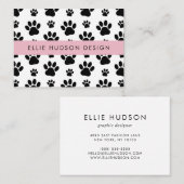 Patroon van poten, tandbaars, tandproever, tandpro visitekaartje (Voorkant / Achterkant)