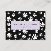 Patroon van poten, tandbaars, tandproever, tandpro visitekaartje (Voorkant)