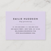 Patroon van poten, tandbaars, tandproever, tandpro visitekaartje (Achterkant)