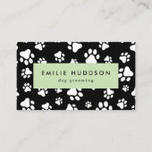 Patroon van poten, tandbaars, tandproever, tandpro visitekaartje (Voorkant)