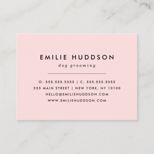 Patroon van poten, tandbaars, tandproever, tandpro visitekaartje (Achterkant)