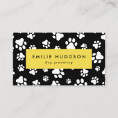 Patroon van poten, tandbaars, tandproever, tandpro visitekaartje (Voorkant)