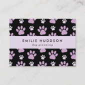 Patroon van poten, tandbaars, tandproever, tandpro visitekaartje (Voorkant)