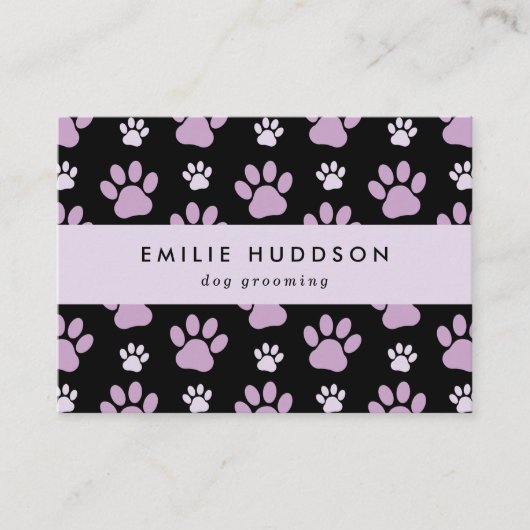 Patroon van poten, tandbaars, tandproever, tandpro visitekaartje (Voorkant)