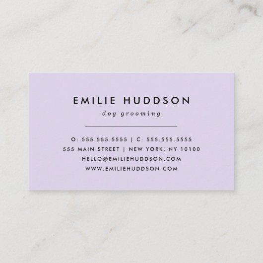 Patroon van poten, tandbaars, tandproever, tandpro visitekaartje (Achterkant)