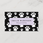 Patroon van poten, tandbaars, tandproever, tandpro visitekaartje (Voorkant)