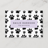 Patroon van poten, tandbaars, tandproever, tandpro visitekaartje (Voorkant)