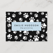 Patroon van poten, tandbaars, tandproever, tandpro visitekaartje (Voorkant)