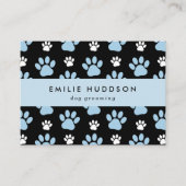 Patroon van poten, tandbaars, tandproever, tandpro visitekaartje (Voorkant)