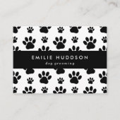 Patroon van poten, tandbaars, tandproever, tandpro visitekaartje (Voorkant)