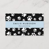 Patroon van poten, tandbaars, tandproever, tandpro visitekaartje (Voorkant)