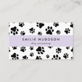 Patroon van poten, tandbaars, tandproever, tandpro visitekaartje (Voorkant)