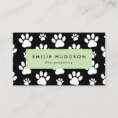 Patroon van poten, tandbaars, tandproever, tandpro visitekaartje (Voorkant)