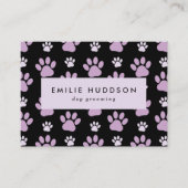 Patroon van poten, tandbaars, tandproever, tandpro visitekaartje (Voorkant)