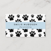 Patroon van poten, tandbaars, tandproever, tandpro visitekaartje (Voorkant)