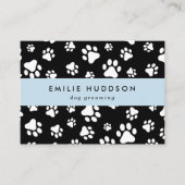 Patroon van poten, tandbaars, tandproever, tandpro visitekaartje (Voorkant)