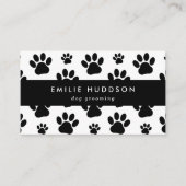 Patroon van poten, tandbaars, tandproever, tandpro visitekaartje (Voorkant)