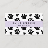 Patroon van poten, tandbaars, tandproever, tandpro visitekaartje (Voorkant)