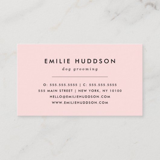 Patroon van poten, tandbaars, tandproever, tandpro visitekaartje (Achterkant)