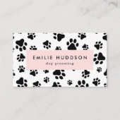 Patroon van poten, tandbaars, tandproever, tandpro visitekaartje (Voorkant)