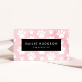 Patroon van poten, tandbaars, tandproever, tandpro visitekaartje