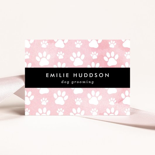 Patroon van poten, tandbaars, tandproever, tandpro visitekaartje