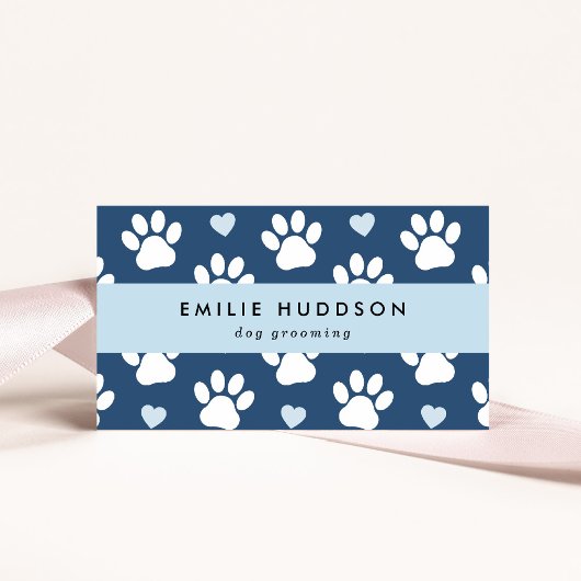 Patroon van poten, tandbaars, tandproever, tandpro visitekaartje