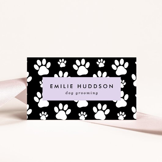 Patroon van poten, tandbaars, tandproever, tandpro visitekaartje