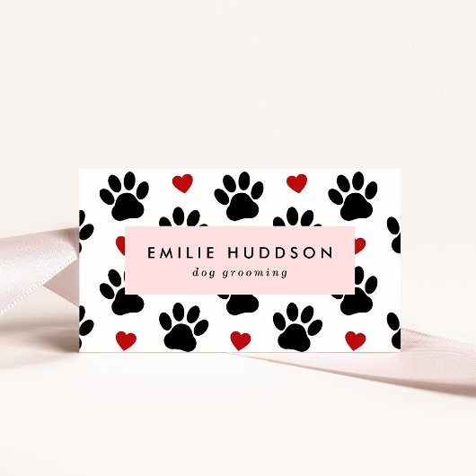 Patroon van poten, tandbaars, tandproever, tandpro visitekaartje