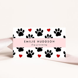 Patroon van poten, tandbaars, tandproever, tandpro visitekaartje