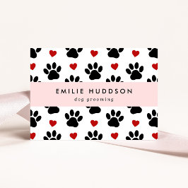 Patroon van poten, tandbaars, tandproever, tandpro visitekaartje