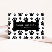 Patroon van poten, tandbaars, tandproever, tandpro visitekaartje