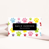 Patroon van poten, tandbaars, tandproever, tandpro visitekaartje