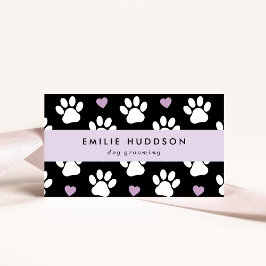 Patroon van poten, tandbaars, tandproever, tandpro visitekaartje