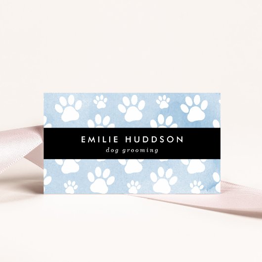 Patroon van poten, tandbaars, tandproever, tandpro visitekaartje