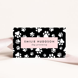 Patroon van poten, tandbaars, tandproever, tandpro visitekaartje