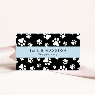 Patroon van poten, tandbaars, tandproever, tandpro visitekaartje