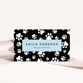 Patroon van poten, tandbaars, tandproever, tandpro visitekaartje