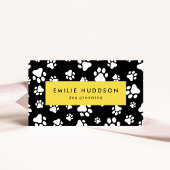 Patroon van poten, tandbaars, tandproever, tandpro visitekaartje