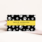 Patroon van poten, tandbaars, tandproever, tandpro visitekaartje