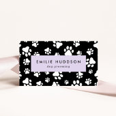 Patroon van poten, tandbaars, tandproever, tandpro visitekaartje