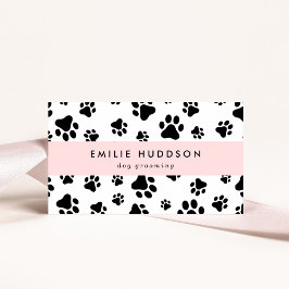 Patroon van poten, tandbaars, tandproever, tandpro visitekaartje