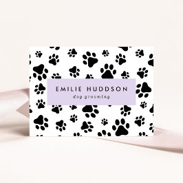 Patroon van poten, tandbaars, tandproever, tandpro visitekaartje