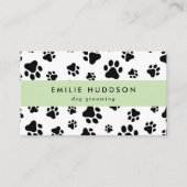 Patroon van poten, tandbaars, tandproever, tandpro visitekaartje (Voorkant)